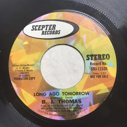 B.J. Thomas - Long Ago Tomorrow
