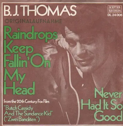 B.J. Thomas - Raindrops Keep Fallin' On My Head