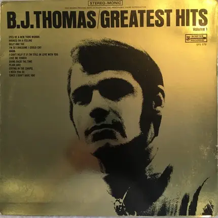 B.J. Thomas - Greatest Hits Volume 1