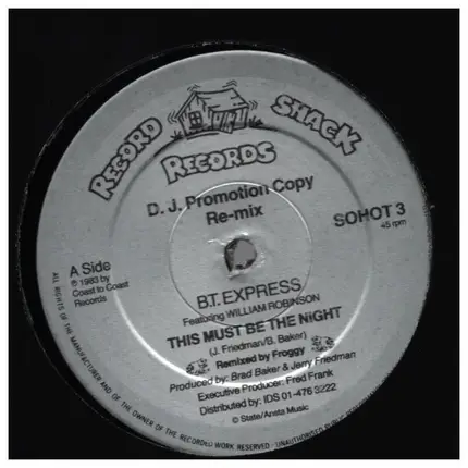B.T. Express - This Must Be The Night