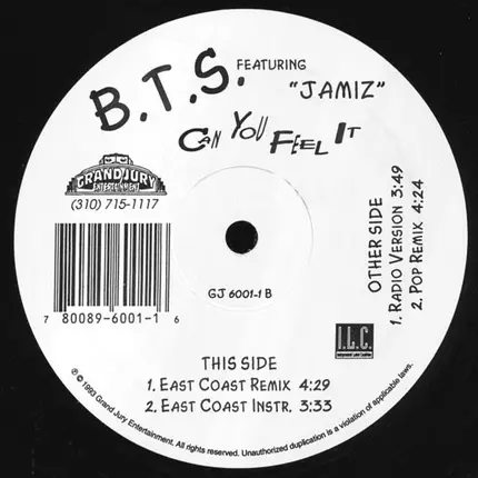 B.T.S. Featuring Jamahl Harris - Can You Feel It