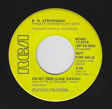 B.W. Stevenson - On My Own