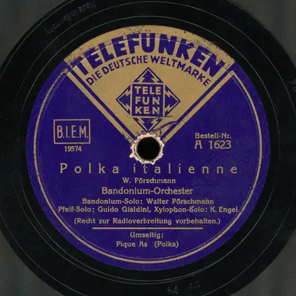 Bandonium-Orchester - Pique As / Polka Italienne