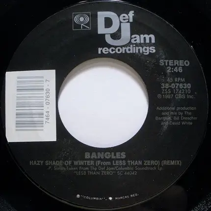 Bangles - Hazy Shade Of Winter