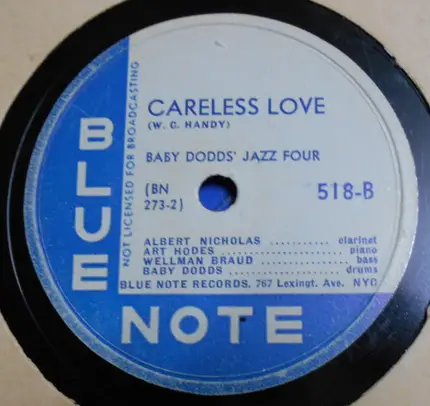 Baby Dodds' Jazz Four - Winin' Boy Blues / Careless Love