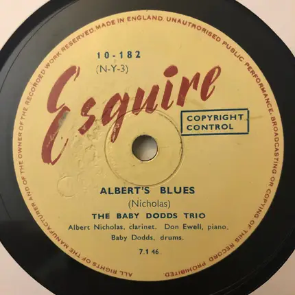 Baby Dodds Trio - Wolverine Blues / Albert's Blues