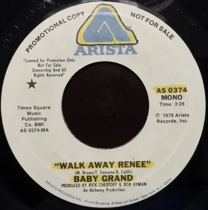Baby Grand - Walk Away Renee (mono/stereo)