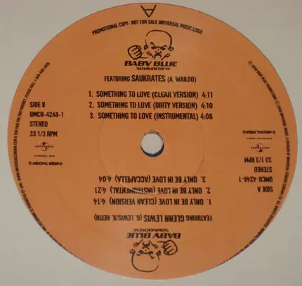 Baby Blue Soundcrew Feat. Glenn Lewis / Baby Blue Soundcrew Feat. Saukrates - Only Be In Love / Something To Love