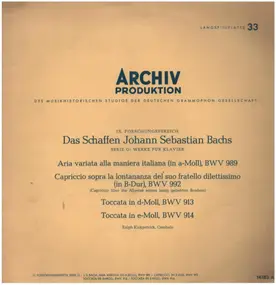 J. S. Bach - Das Schaffen J. S. Bachs - Serie G: Werke für Klavier