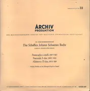 10'' - Bach - Passacaglia C-Moll, BWV 582 / Pastorale F-Dur, BWV 590 / Allabreve D-Dur, BWV 589 - Mono
