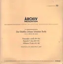 10'' - Bach - Passacaglia C-Moll, BWV 582 / Pastorale F-Dur, BWV 590 / Allabreve D-Dur, BWV 589 - Mono