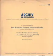 Bach - Vierter Theil der Clavier-Uebung: Aria Mit 30 Veränderungen  BWV 988 (Goldberg-Variationen)