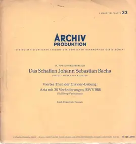 J. S. Bach - Vierter Theil der Clavier-Uebung: Aria Mit 30 Veränderungen  BWV 988 (Goldberg-Variationen)