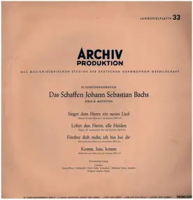 J. S. Bach - Das Schaffen Johann Sebastian Bachs - Serie B: Motetten
