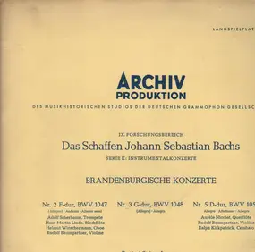 J. S. Bach - IX. Forschungsbereich: Das Schaffen Johann Sebastians Bachs, Serie K: Instrumentalkonzerte