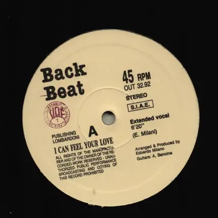 Back Beat - I Can Feel Your Love