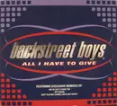 CD Single - Backstreet Boys - All I Have To Give - Digipak