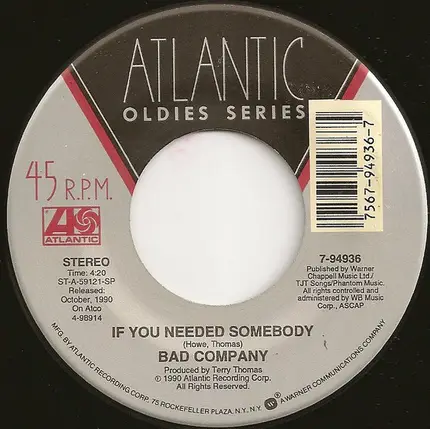 Bad Company - If You Needed Somebody