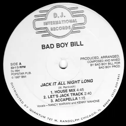 Bad Boy Bill - Jack It All Night Long