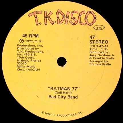 Bad City Band - Batman 77