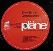 LP - Bären Gässlin - Carmina Burana - Musik Und Dichtung Des 12. Und 13. Jahrhunderts - Insert