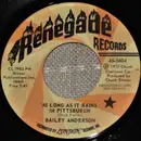 7inch Vinyl Single - Bailey Anderson - As Long As It Rains In Pittsburgh / That's How A Woman's S'posed To Be
