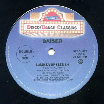 Baiser - Summer Breeze / Darling Forever