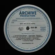 LP - Ballard / Attaignant / Besard / Le Roy - Musik Für Laute, VI. Frankreich - Gatefold