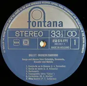 LP - Ballet Grancolombiano - Songs And Dances From Colombia, Venezuela, Ecuador And Bolivia