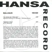 7inch Vinyl Single - Ballhaus - Ich Möchte Dein T-Shirt Sein