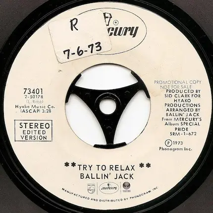 Ballin' Jack - Try To Relax / Thunder