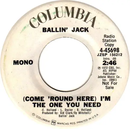 Ballin' Jack - (Come 'Round Here) I'm The One You Need