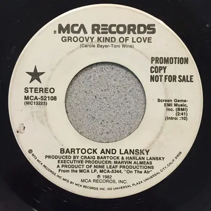 Bartock And Lansky - Groovy Kind Of Love