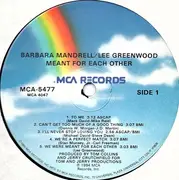 LP - Barbara Mandrell / Lee Greenwood - Meant For Each Other - Gloversville Pressing