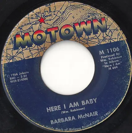 Barbara McNair - Here I Am Baby / My World Is Empty Without You