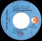 7inch Vinyl Single - Barbara Boncompagni - Notte E Giorno