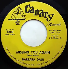 Barbara Dale - Missing You Again / Greatest Show On Earth