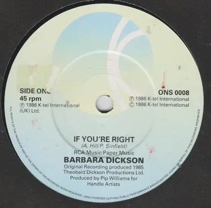 Barbara Dickson - If You're Right