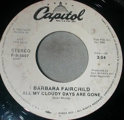 Barbara Fairchild - All My Cloudy Days Are Gone