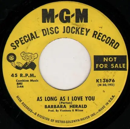 Barbara Herald - I Can't Face You / As Long As I Love You