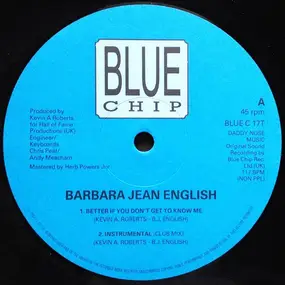 Barbara Jean English - Better If You Don't Get To Know Me