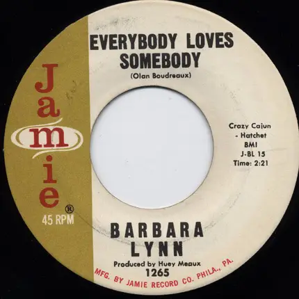 Barbara Lynn - Everybody Loves Somebody / Dedicate The Blues To Me