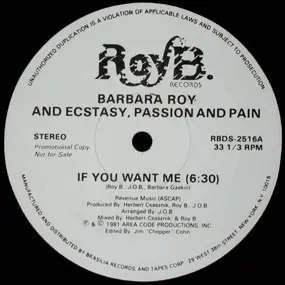 barbara roy - If You Want Me