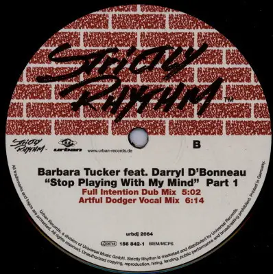 Barbara Tucker Feat. Darryl D'Bonneau - Stop Playing With My Mind (Part 1)