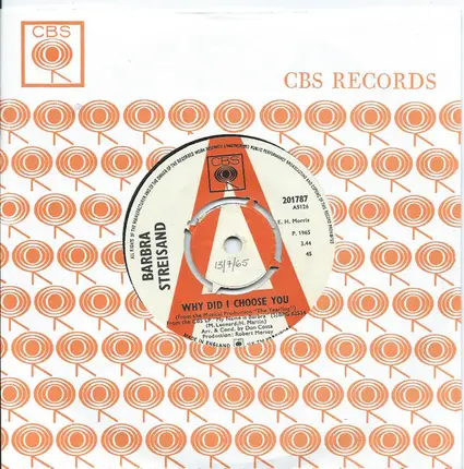 Barbra Streisand - Why Did I Choose You