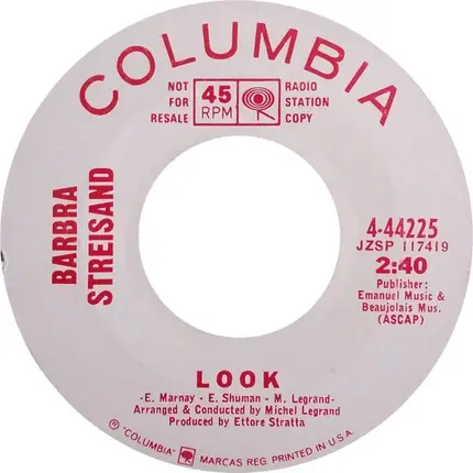 Barbra Streisand - Stout-Hearted Men / Look