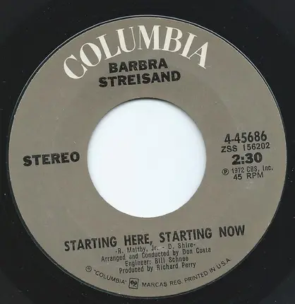Barbra Streisand - Sing A Song / Make Your Own Kind Of Music