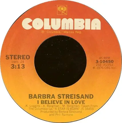 Barbra Streisand - Love Theme From "A Star Is Born" (Evergreen)