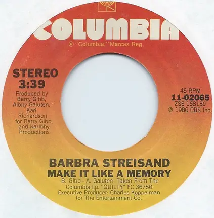 Barbra Streisand - Promises / Make It Like A Memory