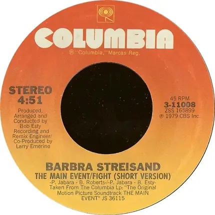 Barbara Streisand - The Main Event / Fight